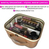 palwin Makyaj Çantası – Kişisel Bakım Kozmetik Seyahat Düzenleyici, Aksesuar Takı Organizer - Taba