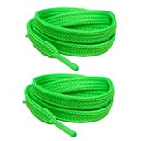 Palwin Palspor 120 cm Yassı Sneaker Ayakkabı Bağcığı, Çift Katmanlı Örgülü Günlük, Spor, Nike Converse Adidas Vans Marka Ayakkabılara Uygun Bağcık (1, Fıstık Yeşili)
