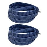 Palwin Palspor 120 cm Yassı Sneaker Ayakkabı Bağcığı, Çift Katmanlı Örgülü Günlük, Spor, Nike Converse Adidas Vans Marka Ayakkabılara Uygun Bağcık (1, Lacivert)