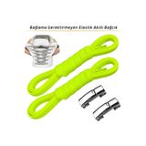Palwin Takbırak Manyetik Elastik Bağcık, Çocuk, Yaşlı, Spor, Bot Için Lastikli Ayakkabı Bağcığı - Neon Sarı