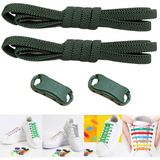 palwin Takbırak Yeni Nesil Pratik Bağcık Elastic Shoelace Klipsli Lastikli Bot, Çocuk, Ayakkabı Bağcığı - Haki
