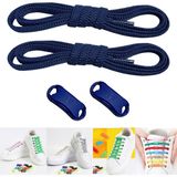palwin Takbırak Yeni Nesil Pratik Bağcık Elastic Shoelace Klipsli Lastikli Bot, Çocuk, Ayakkabı Bağcığı - Lacivert