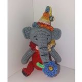 Palyaço Fil Amigurumi Organik Oyuncak