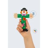Palyaçolu Ahşap T Harfi - Renkli ve Eğlenceli Tasarım (10 Cm)