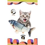 Pamepaw Peluş Kedi Oyuncağı Balık Kedi Nanesi Otlu Çıngıraklı Mavi 1 Adet 1 Adet
