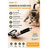 PAMEPAW Renkli 3in1 Lazer Kedi Oyuncağı - Lazer, Işık, Yanıp Sönen Işık