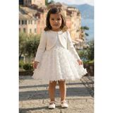 Pamina Kız Bebek 3D Kelebek Ceketli Elbise 6-24 Ay Ekru - 2 Yaş