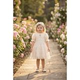 Pamina Kız Bebek Vintage Dantel Elbise 6-24 Ay Bej - 1 Yaş