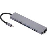 Pamir 8 Port AD4K -Usb 3.0-Typc-C Kart Okuyucu - Gri