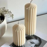 Pamir Candles 2'li Prizma Sütun Vanilya Kokulu Mum - 1 Adet