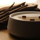 Pamir Candles Dekoratif Büyük Boy Vegan American Vanilya Kokulu Kase Mum & Kandil Terapi Chakra Orta Sehpa Objeler - 1 Adet