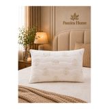 Pamira Home %100 Merinos Boncuk Kuzu Yünü Yastık (1250 Gr) | Premium Kapitoneli Fermuarlı | Premium Kuzu Desenli