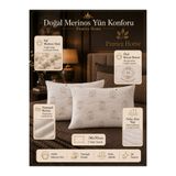 Pamira Home 2’li %100 Merinos Yün Dolgulu Yastık Seti 50x70 cm – Nefes Alan, Yumuşak ve Konforlu