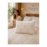 Pamira Home Doğal Yün Yastık | Ortopedik Boyun Destekli, Terletmeyen, Antialerjik, 4 Mevsim Kullanım