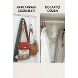 Pamit Toys 2 Adet Çok Amaçlı Çanta, Şal ve Kemer Askısı, Organizer, Dolap İçi Düzenleyici, Kapı Arkası Askılık ve Yapışkanlı Askı,