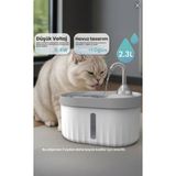 Pamit Toys Pamit Home Işıksız Aquata Otomatik Kedi Köpek Su Pınarı Su Çeşmesi Ultra Sessiz Su Şelalesi USB Bağlantılı - Beyaz