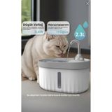Pamit Toys PAMİT HOME Işıksız Aquata Otomatik Kedi Köpek Su Pınarı Su Çeşmesi Ultra Sessiz Su Şelalesi Usb Bağlantılı