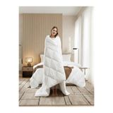Pammuks Microfiber Silikon Tek Kişilik Yorgan 160x220 cm - 2000 gr Ultra Dolgun - Mikro Saten Ekru