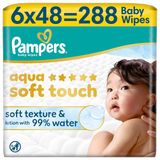 Pampers Aqua Soft Touch Islak Bebek Mendili 6 x 48, 288 Yaprak