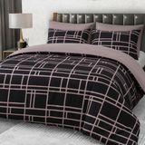 Pamposh King Size Nevresim Takımları - Premium Fırçalanmış Mikrofiber Ters Çevrilebilir Büyük Boy Nevresim Takımları - Hipoalerjenik King Size Nevresim Takımları 3 Parça - Fermuarlı Ultrasoft Yorgan