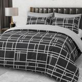 Pamposh Süper King Nevresim Takımı - Premium Fırçalanmış Mikrofiber Ters Çevrilebilir süper kral nevresim takımı - Hipoalerjenik Yatak Takımları 3 Parça - Fermuarlı Ultrasoft Yorgan Kılıfı Seti