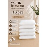 Pamuk 5 Adet %100 Pamuklu Yastık Iç Astarı 50x70 cm Otel/Ev