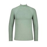 Pamuk Akrilik Erkek Yarım Balıkçı Yaka Triko Kazak Desenli Kol ve Bel Lastikli Regular Kalıp - 5021B (Su Yeşili, 3XL)