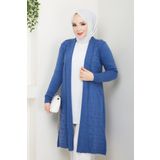 Pamuk Butik Kadın Cepli Salaş Hırka Gül Kurusu