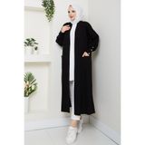 Pamuk Butik Kadın Kolu Düğmeli Şal Yaka Çelik Örgü Triko Hırka