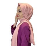 Pamuk Caz Şal, Eflatun Scarf Tek Renk Jazz Şal 1001 TOZ PEMBE