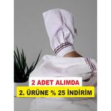 Pamuk Dünyam Ipek Kese / Banyo Hamam Kesesi /bileği Lastikli / 1 Adet - Beyaz - Açık Mavi