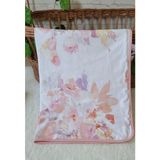 Pamuk Hanım %100 Pamuklu Çift Katlı Penye Kız-Erkek Yenidoğan/bebek Kundak BATTANIYE75X90CM / Ebruli - 75 x 90 cm - Açık Pembe