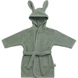 Pamuk Hanım Pamuklu Yumuşacık Unisex Kız-Erkek Çocuk Havlu Bornoz Kulaklı Tavşan/yeşil - 1 - 2 Yaş