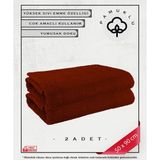 Pamuk Havlu Yüz ve Fitness Havlu Seti Kırmızı - Hassas Ciltlere Özel 2 Adet - 50 x 90 cm