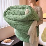 Pamuk Kadife Suni Kürk Çift Taraflı Battaniye(Green,200 * 230cm) | Çok renkli, Boyutlar 100x150 ila 200x230 cm: Kanepe, Yatak, İç Mekan/Dış Mekan için