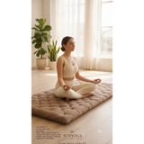 Pamuk Kapitone Meditasyon Minderi 180x60 cm - Konforlu Yoga Matı ve Yer Minderi