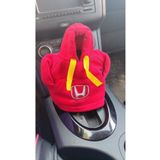 Pamuk Oto Vites Kılıfı Kapşonlu Sweatshirt Geçirmeli Vites Topuzu Kılıfı Honda Logolu kırmızı Renk
