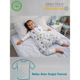 Pamuk Pazen Çocuk Bebek Uyku Tulumu 21-24 Derece 1 Tog Uzay Desenli Bol Kalıp - Çok Renkli - 3 - 4 Yaş