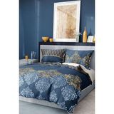Pamuk Saten Lastikli Çarşaf Deluxe Çift Kişilik 3D Damask Nevresim Takımı - Foster - 220 x 220 cm