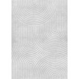 Pamuk Taban Dijital Baskı Kaymaz Tüy Dökmeyen Makinada Yıkanabilir Salon Halısı Mutfak Halısı - Gri - 100 x 350 cm