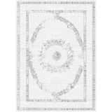 Pamuk Taban Dijital Baskı Kaymaz Tüy Dökmeyen Makinada Yıkanabilir Salon Halısı Mutfak Halısı - Gri - 40 x 60 cm