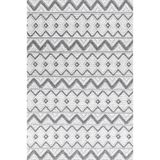 Pamuk Taban Dijital Baskı Kaymaz Tüy Dökmeyen Makinada Yıkanabilir Salon Halısı Mutfak Halısı - Koyu Gri - 160 x 230 cm