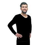 Pamuk Uzun Kollu Iclik Interlok Siyah Pamuk Iclik Erkek 100 Pamuk
