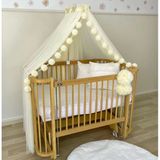 Pamuka Bebek Beşik Cibinlik Cream