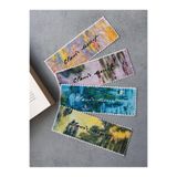 pamukcanta Claude Monet Kanvas Kumaş Kitap Ayracı (4'LÜ) Yıkanabilir