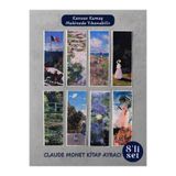 pamukcanta Claude Monet Kanvas Kumaş Kitap Ayracı (8'Lİ) Yıkanabilir
