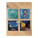 pamukcanta Van Gogh Kare Kitap Ayracı, Mini Duvar Tablosu, Bardak Altlığı