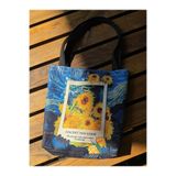 pamukcanta Vincent Van Gogh Kolaj Kanvas Bez Çanta Yıkanabilir Metal Çıtçıtlı 35x38cm (KÜÇÜK BOY)