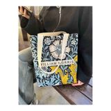 pamukcanta William Morris Kanvas Bez Çanta Yıkanabilir Metal Çıtçıtlı 35x38cm (KÜÇÜK BOY)