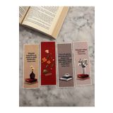pamukcanta Yazı Temalı Yıkanabilir Kitap Ayracı (4'LÜ)